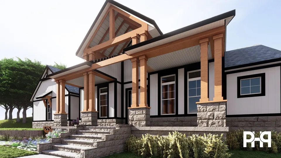 The Novarra house plan, exterior view 2